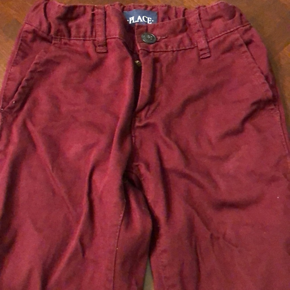 Maroon adj waist Chikdrens Place Boy size 5 pants